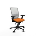Haches sincro malla blanca similpiel naranja brazos 2D base nailon ruedas 65mm engomadas