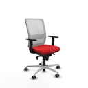 Haches sincro malla blanca similpiel rojo brazos 1D base aluminio ruedas 65mm engomadas