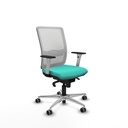 Haches sincro malla blanca similpiel turquesa brazos blancos base aluminio ruedas 65mm engomadas