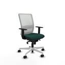 Haches sincro malla blanca similpiel verde botella brazos 1D base blanca ruedas 65mm nailon