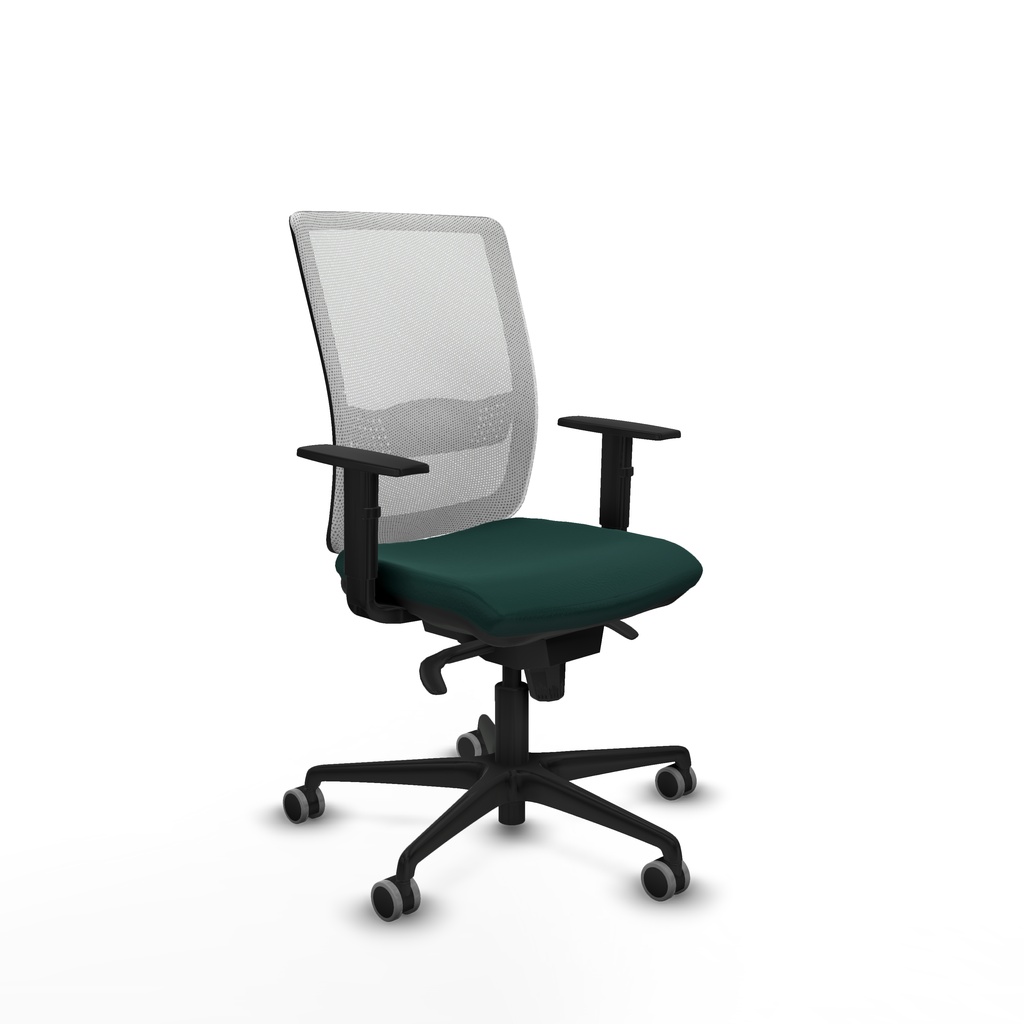 Haches sincro malla blanca similpiel verde botella brazos 1D base nailon ruedas 65mm engomadas