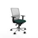 Haches sincro malla blanca similpiel verde botella brazos 1D base aluminio ruedas 65mm nailon