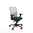 Haches sincro malla blanca similpiel verde botella brazos 2D base nailon ruedas 65mm nailon