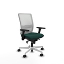 Haches sincro malla blanca similpiel verde botella brazos 3D base blanca ruedas 65mm nailon