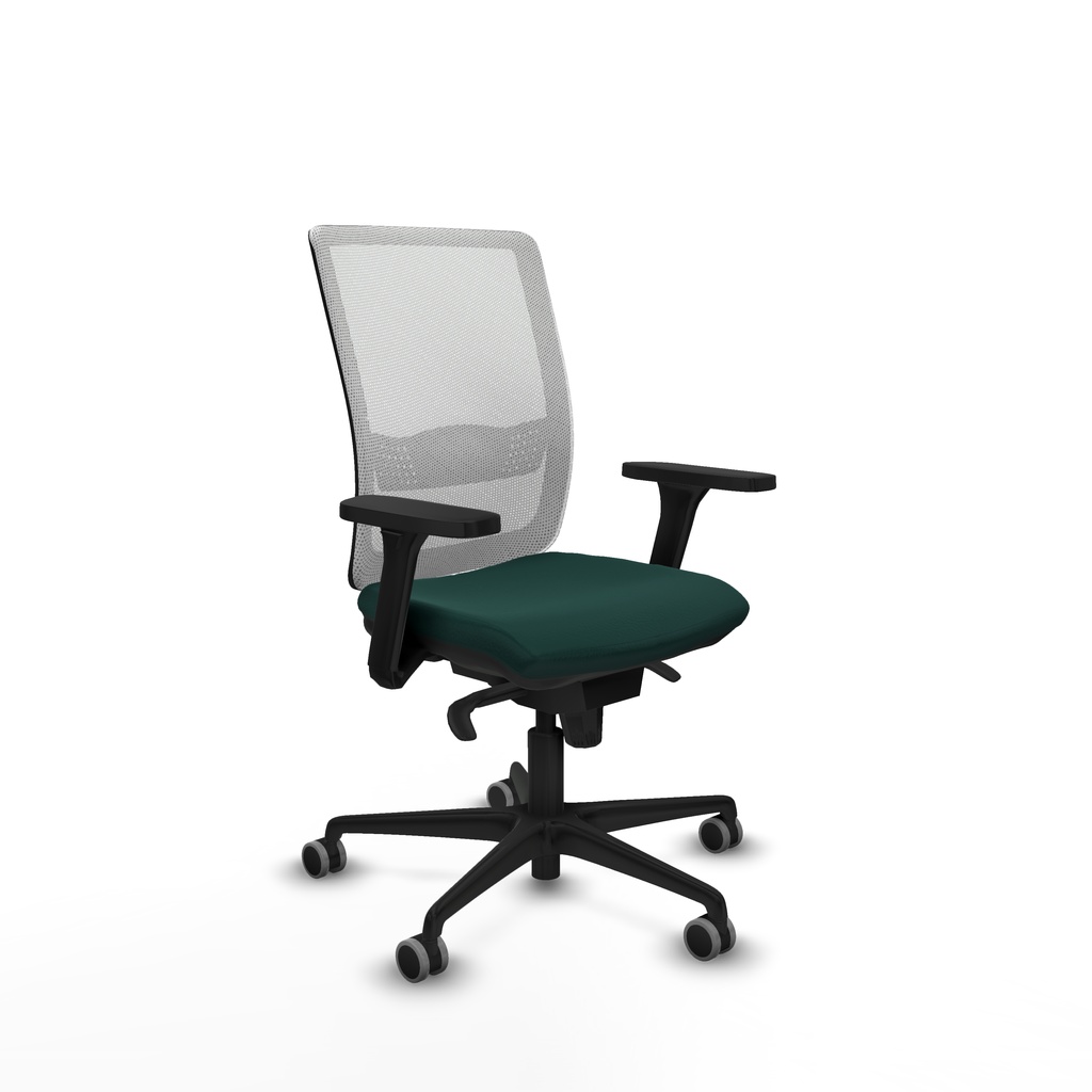 Haches sincro malla blanca similpiel verde botella brazos 3D base nailon ruedas 65mm engomadas