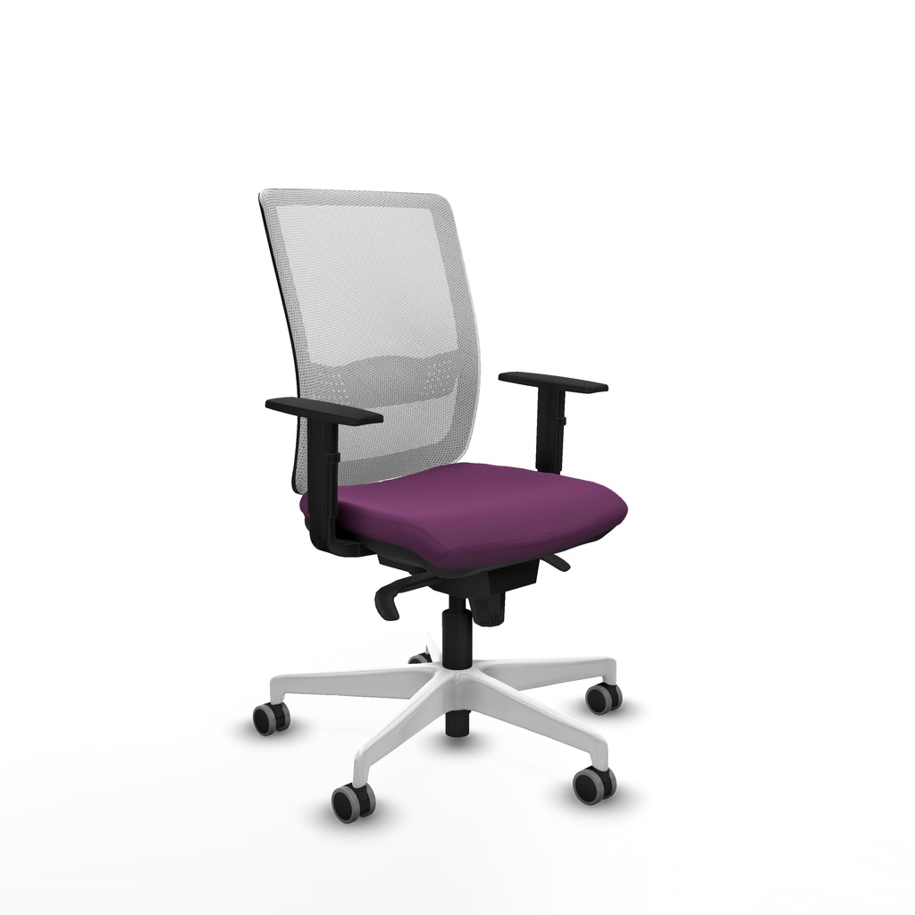 Haches sincro malla blanca similpiel morado brazos 1D base blanca ruedas 65mm engomadas