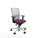 Haches sincro malla blanca similpiel morado brazos 1D base blanca ruedas 65mm nailon