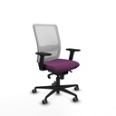 Haches sincro malla blanca similpiel morado brazos 2D base nailon ruedas 65mm engomadas