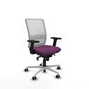 Haches sincro malla blanca similpiel morado brazos 2D base aluminio ruedas 65mm engomadas