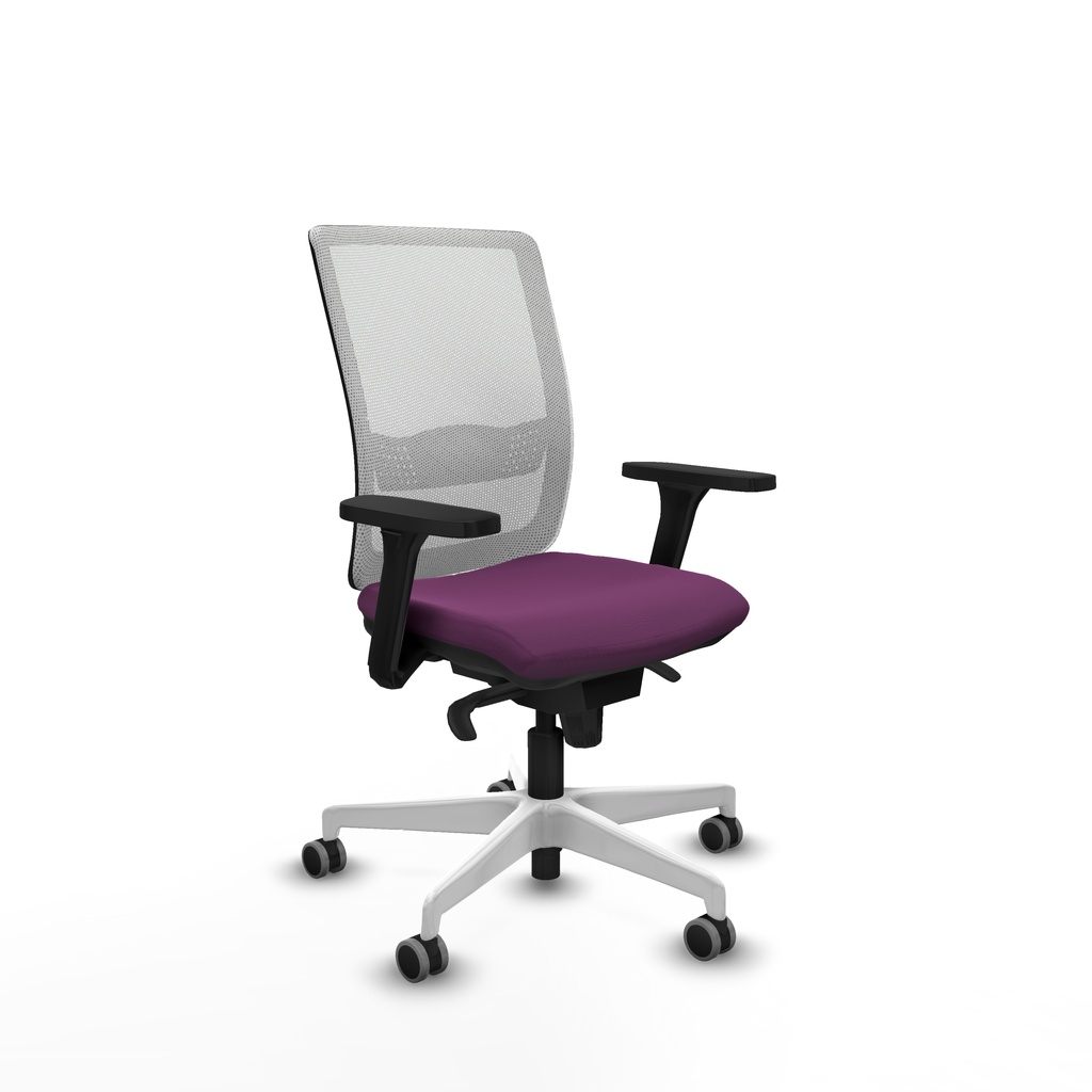 Haches sincro malla blanca similpiel morado brazos 3D base blanca ruedas 65mm engomadas