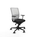Haches sincro malla blanca similpiel negro brazos blancos base nailon ruedas 65mm engomadas