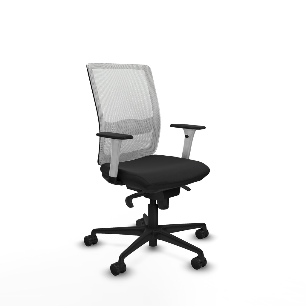 Haches sincro malla blanca similpiel negro brazos blancos base nailon ruedas 65mm nailon