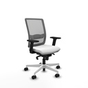 Haches sincro malla gris bali blanco brazos 2D base blanca ruedas 65mm nailon