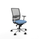 Haches sincro malla gris bali azul cielo brazos blancos base aluminio ruedas 65mm nailon