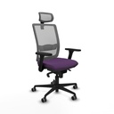 Haches sincro malla gris bali morado brazos 3D base nailon cabecero malla 2D ruedas 65mm engomadas
