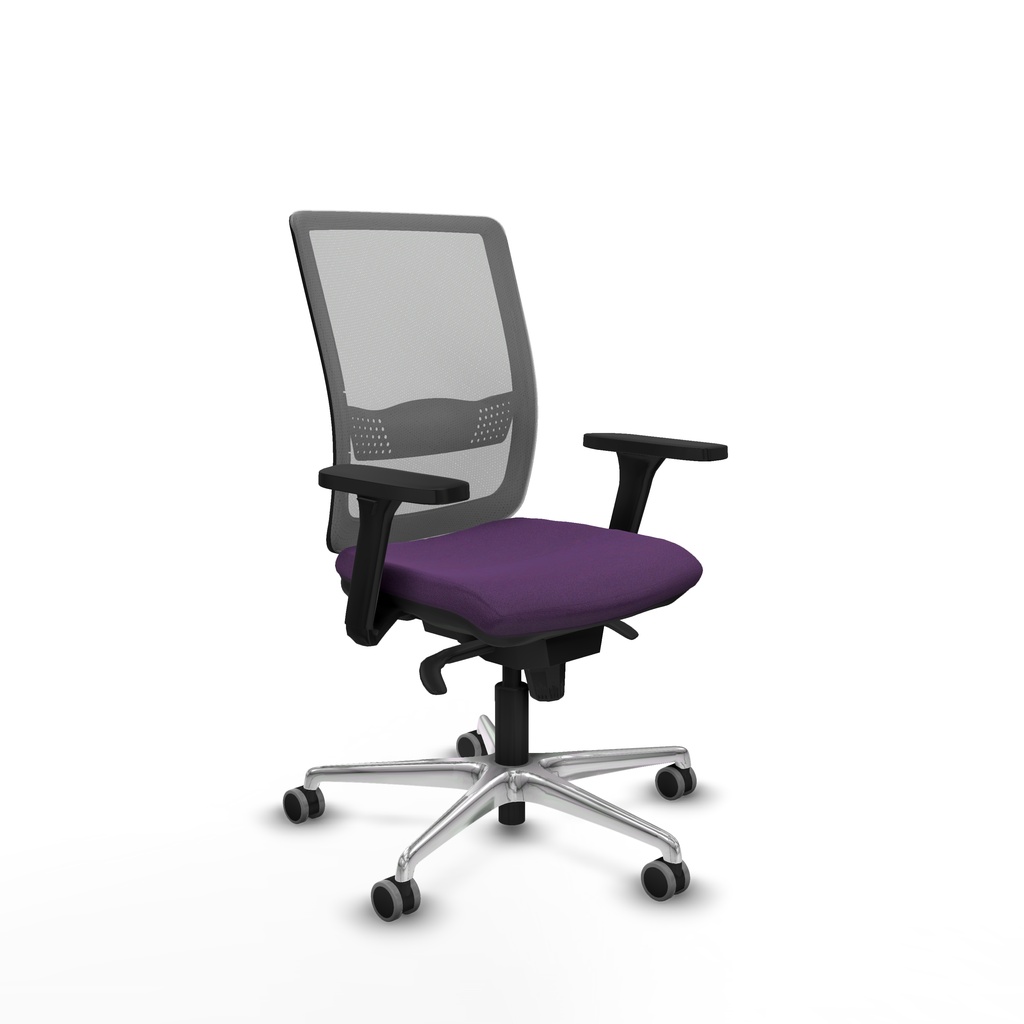 Haches sincro malla gris bali morado brazos 3D base aluminio ruedas 65mm engomadas