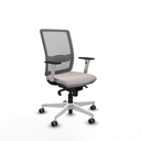 Haches sincro malla gris similpiel blanco brazos blancos base blanca ruedas 65mm engomadas