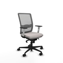 Haches sincro malla gris similpiel blanco brazos blancos base nailon ruedas 65mm nailon