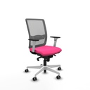 Haches sincro malla gris similpiel rosa brazos blancos base blanca ruedas 65mm engomadas