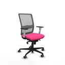 Haches sincro malla gris similpiel rosa brazos blancos base nailon ruedas 65mm engomadas