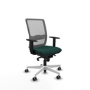 Haches sincro malla gris similpiel verde botella brazos 1D base blanca ruedas 65mm engomadas