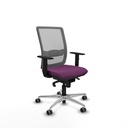 Haches sincro malla gris similpiel morado brazos 1D base aluminio ruedas 65mm engomadas