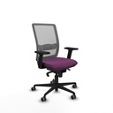 Haches sincro malla gris similpiel morado brazos 2D base nailon ruedas 65mm engomadas