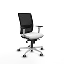 Haches sincro malla negra bali blanco brazos blancos base aluminio ruedas 65mm engomadas