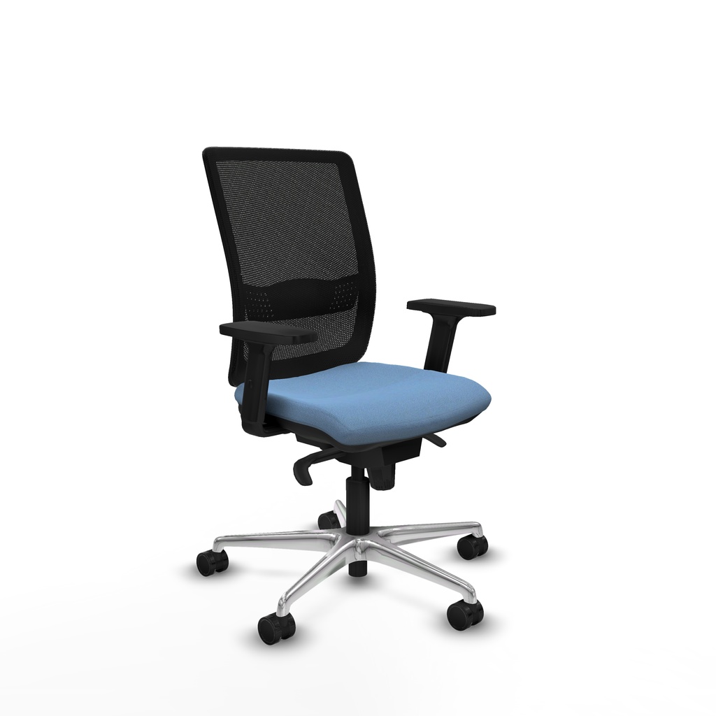 Haches sincro malla negra bali azul cielo brazos 2D base aluminio ruedas 65mm nailon