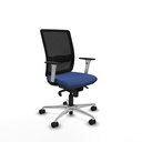 Haches sincro malla negra bali azul marino brazos blancos base aluminio ruedas 65mm nailon