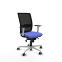 Haches sincro malla negra bali azul claro brazos blancos base aluminio ruedas 65mm engomadas