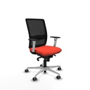 Haches sincro malla negra bali naranja oscuro brazos blancos base aluminio ruedas 65mm engomadas