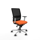 Haches sincro malla negra bali naranja brazos blancos base aluminio ruedas 65mm engomadas