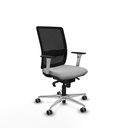 Haches sincro malla negra bali gris claro brazos blancos base aluminio ruedas 65mm engomadas
