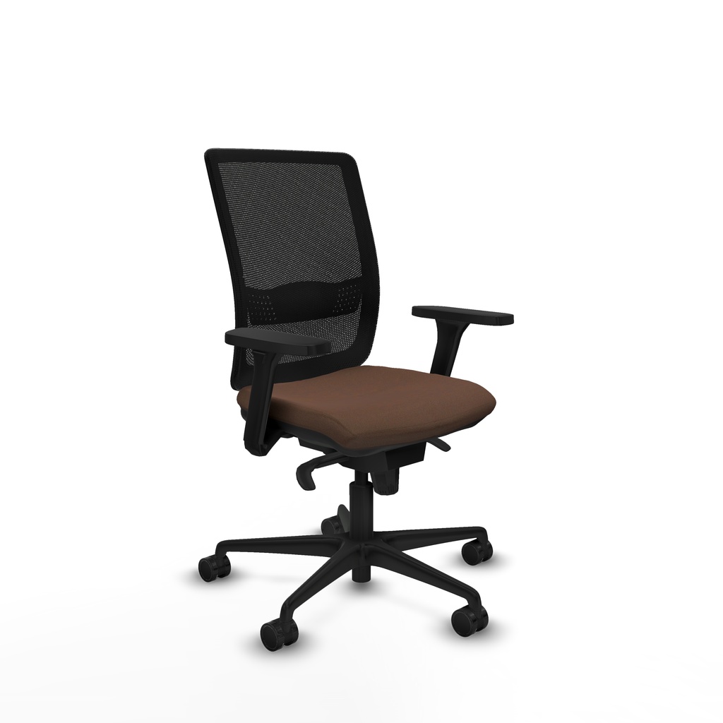 Haches sincro malla negra bali marrón oscuro brazos 3D base nailon ruedas 65mm nailon