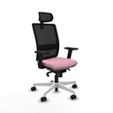 Haches sincro malla negra bali rosa brazos 2D base blanca cabecero malla 2D ruedas 65mm nailon