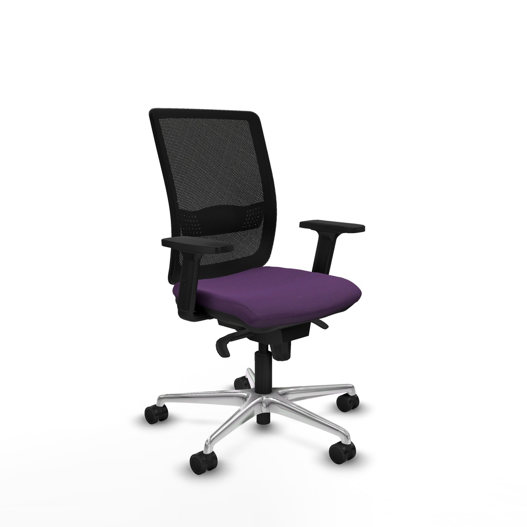 Haches sincro malla negra bali morado brazos 2D base aluminio ruedas 65mm nailon