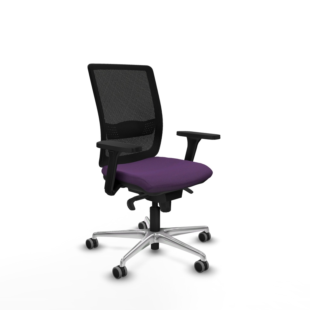 Haches sincro malla negra bali morado brazos 3D base aluminio ruedas 65mm engomadas