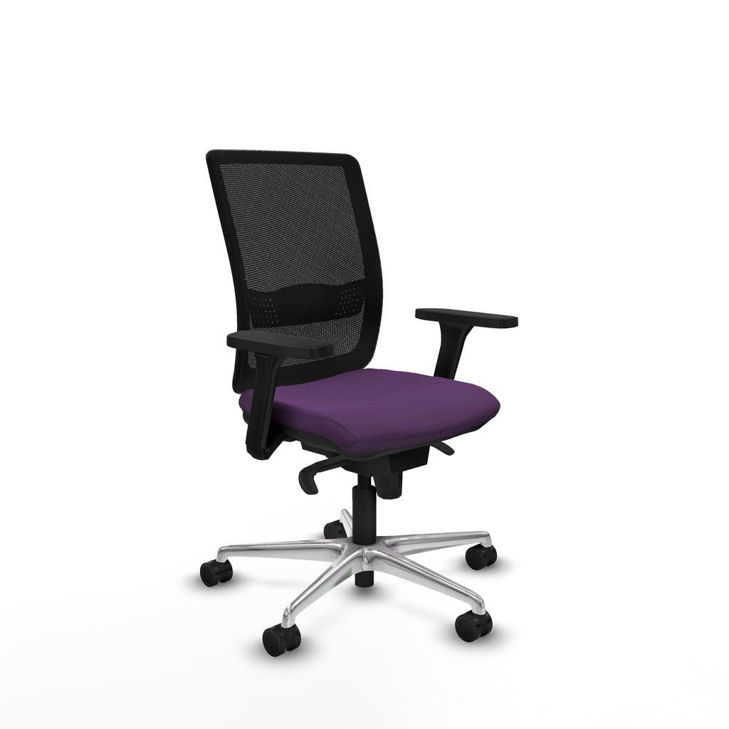 Haches sincro malla negra bali morado brazos 3D base aluminio ruedas 65mm nailon
