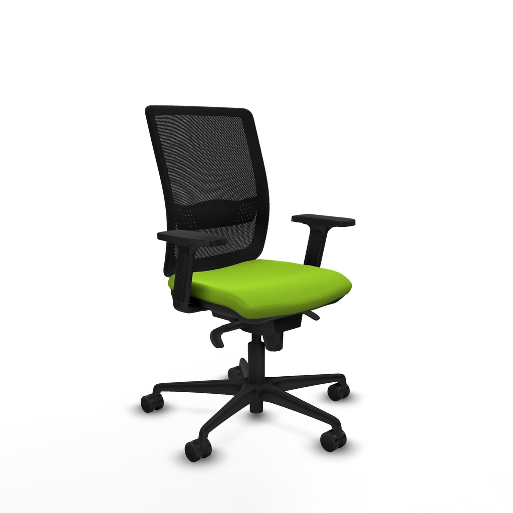 Haches sincro malla negra similpiel pistacho brazos 2D base nailon ruedas 65mm nailon