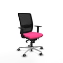 Haches sincro malla negra similpiel rosa brazos 1D base aluminio ruedas 65mm engomadas