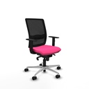 Haches sincro malla negra similpiel rosa brazos 1D base aluminio ruedas 65mm nailon