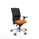 Haches sincro malla negra similpiel naranja brazos 3D base aluminio ruedas 65mm nailon