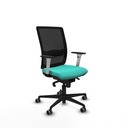 Haches sincro malla negra similpiel turquesa brazos blancos base nailon ruedas 65mm engomadas