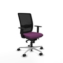 Haches sincro malla negra similpiel morado brazos 1D base aluminio ruedas 65mm nailon