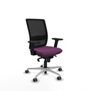 Haches sincro malla negra similpiel morado brazos 2D base aluminio ruedas 65mm engomadas