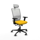 Haches traslack malla blanca bali amarillo brazos 2D base nailon cabecero malla 2D ruedas 65mm engomadas