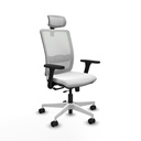 Haches traslack malla blanca bali blanco brazos 3D base blanca cabecero malla 2D ruedas 65mm nailon