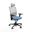 Haches traslack malla blanca bali azul cielo brazos 3D base nailon cabecero malla 2D ruedas 65mm engomadas