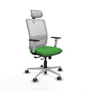 Haches traslack malla blanca bali verde brazos blancos base aluminio cabecero malla 2D ruedas 65mm engomadas